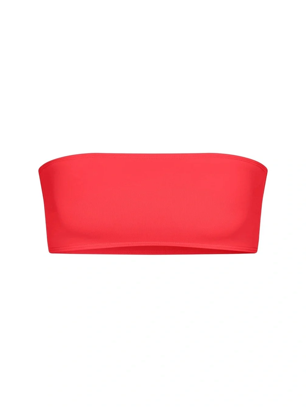 SKIMS Micro Bandeau Bikini Top Neon Coral size medium